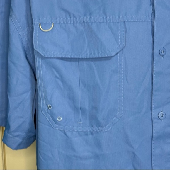 Realtree Blue Yonder Mens Vented Short Sleeve Fishing Guide Shirt 3XL UPF 40+ 3X - Picture 11 of 16